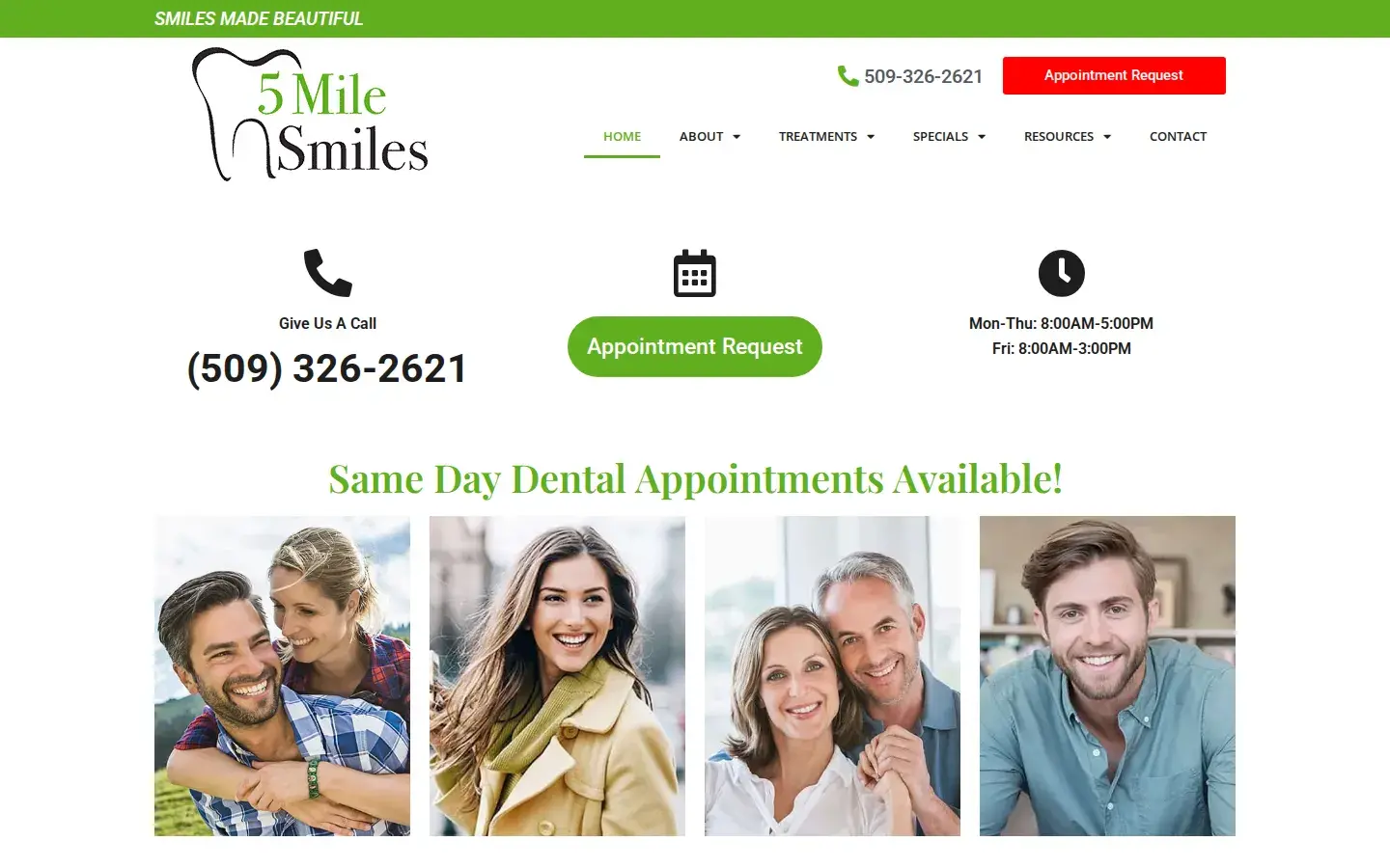 Homepage preview of 5 Mile Smiles Cosmetic & Restorative Dentistry