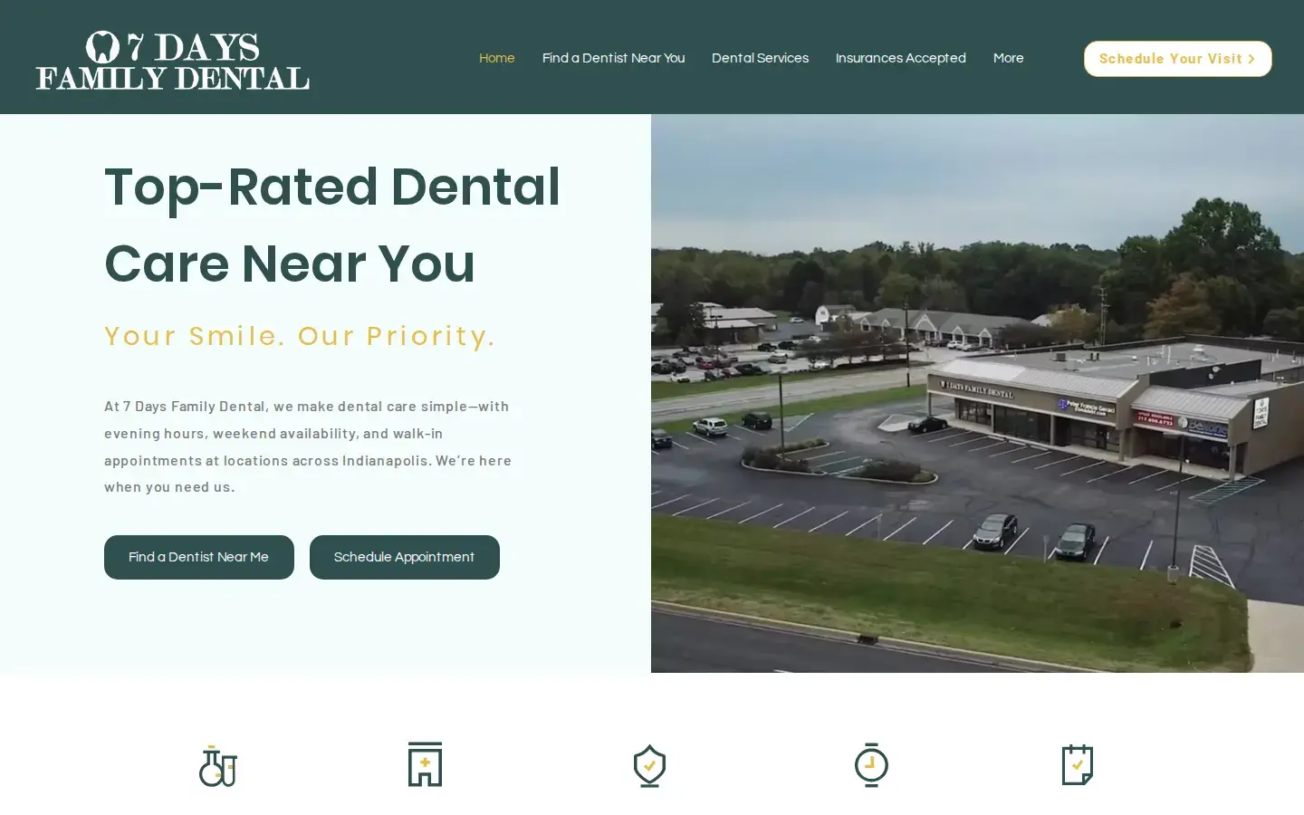 Homepage preview of 7 Days Family Dental