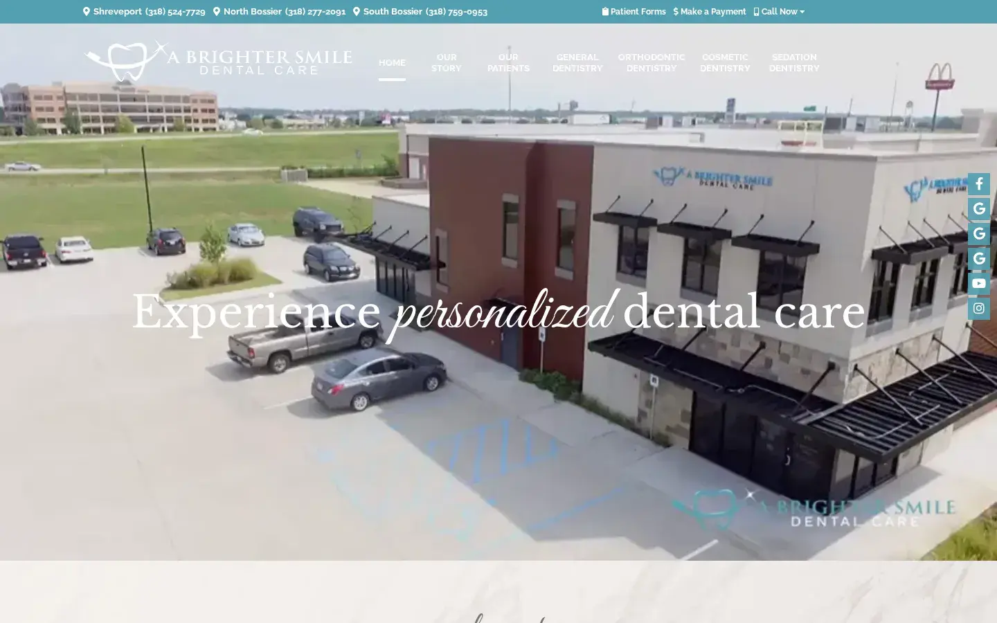 Homepage preview of A Brighter Smile Dental Care