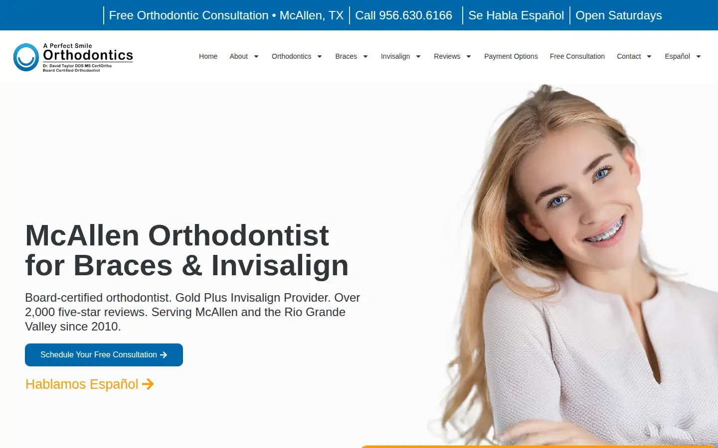 Homepage preview of A Perfect Smile Orthodontics