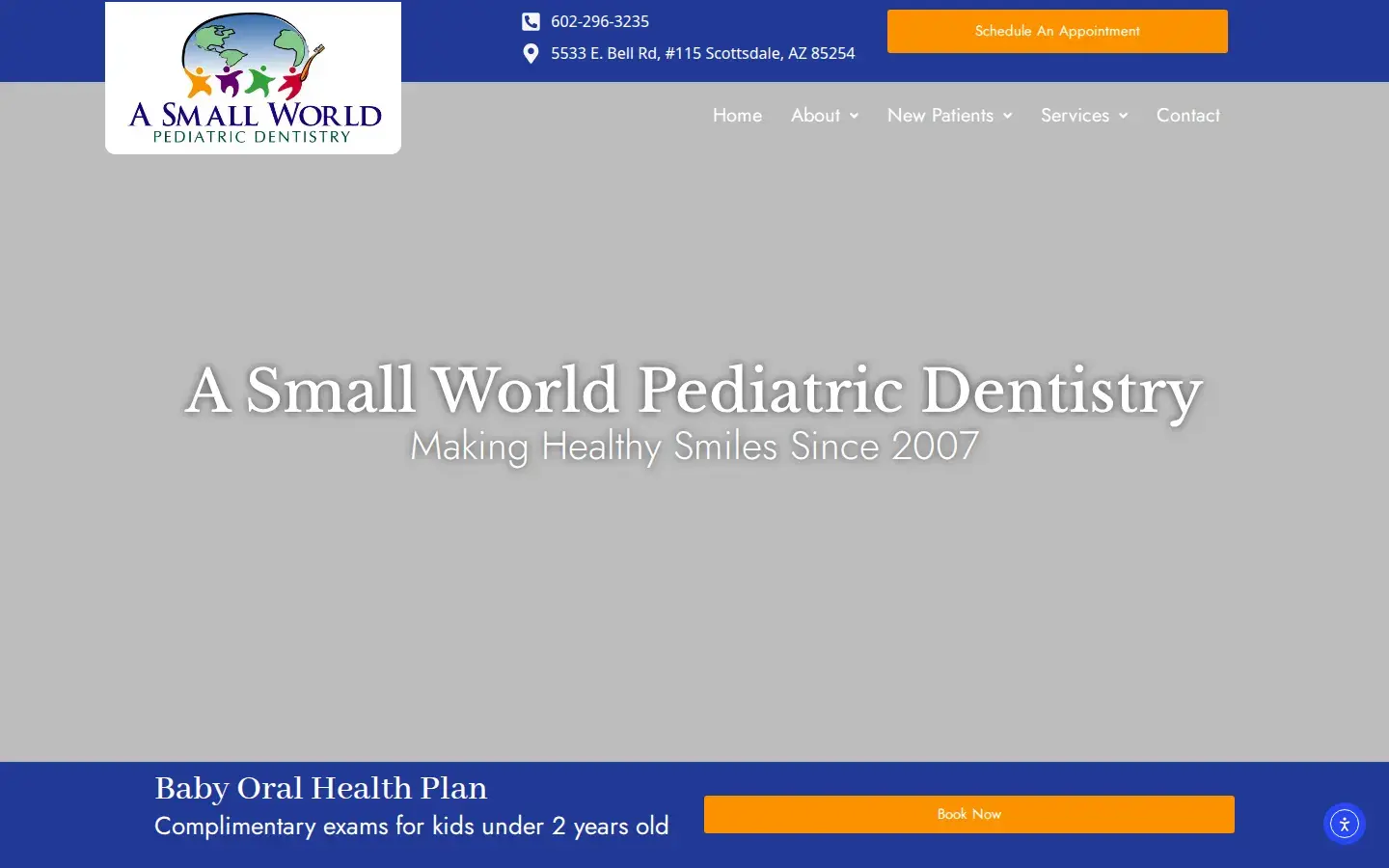 Homepage preview of A Small World Pediatric Dentistry
