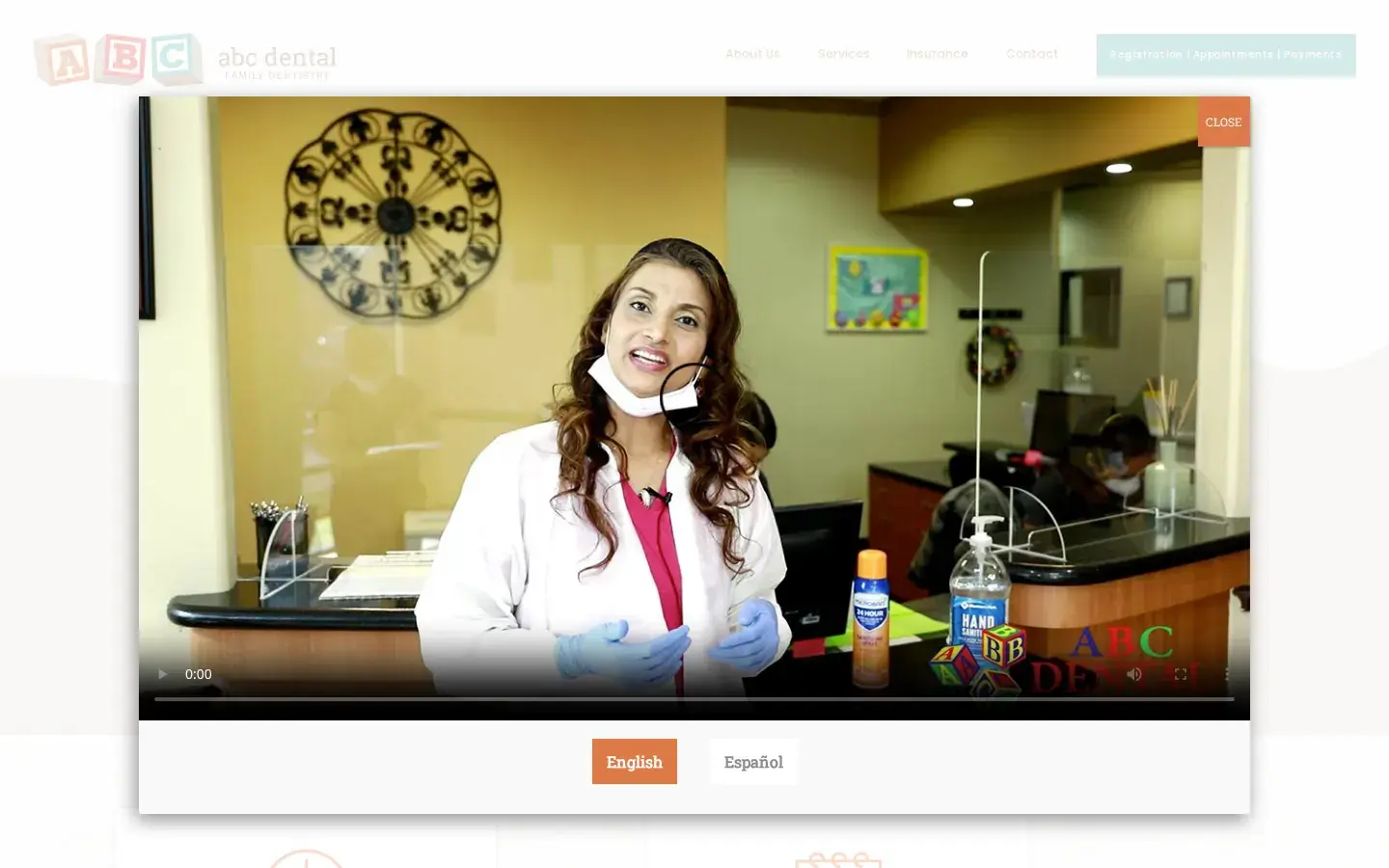 Homepage preview of ABC Dental