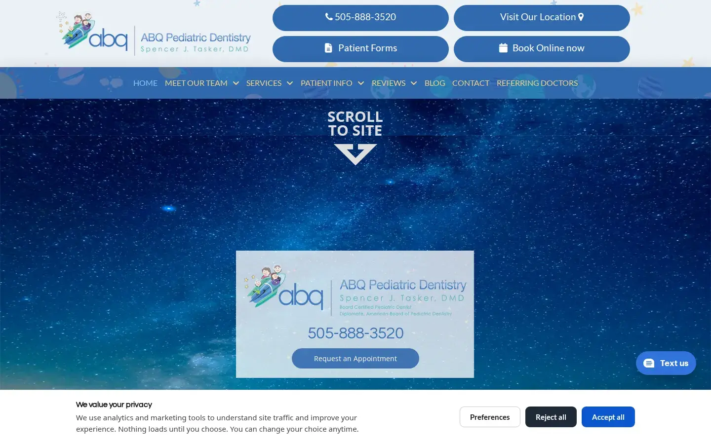 Homepage preview of ABQ Pediatric Dentistry: Audrey Rawson, DDS