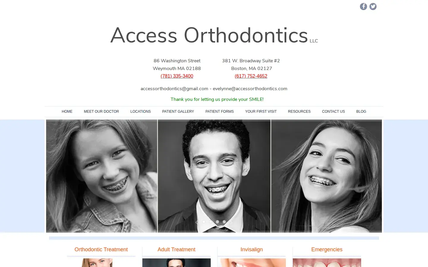 Homepage preview of Access Orthodontics