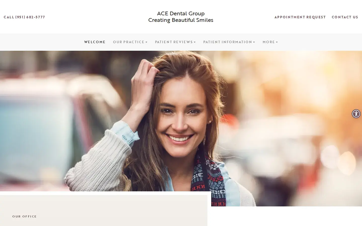 Homepage preview of Ace Dental Group