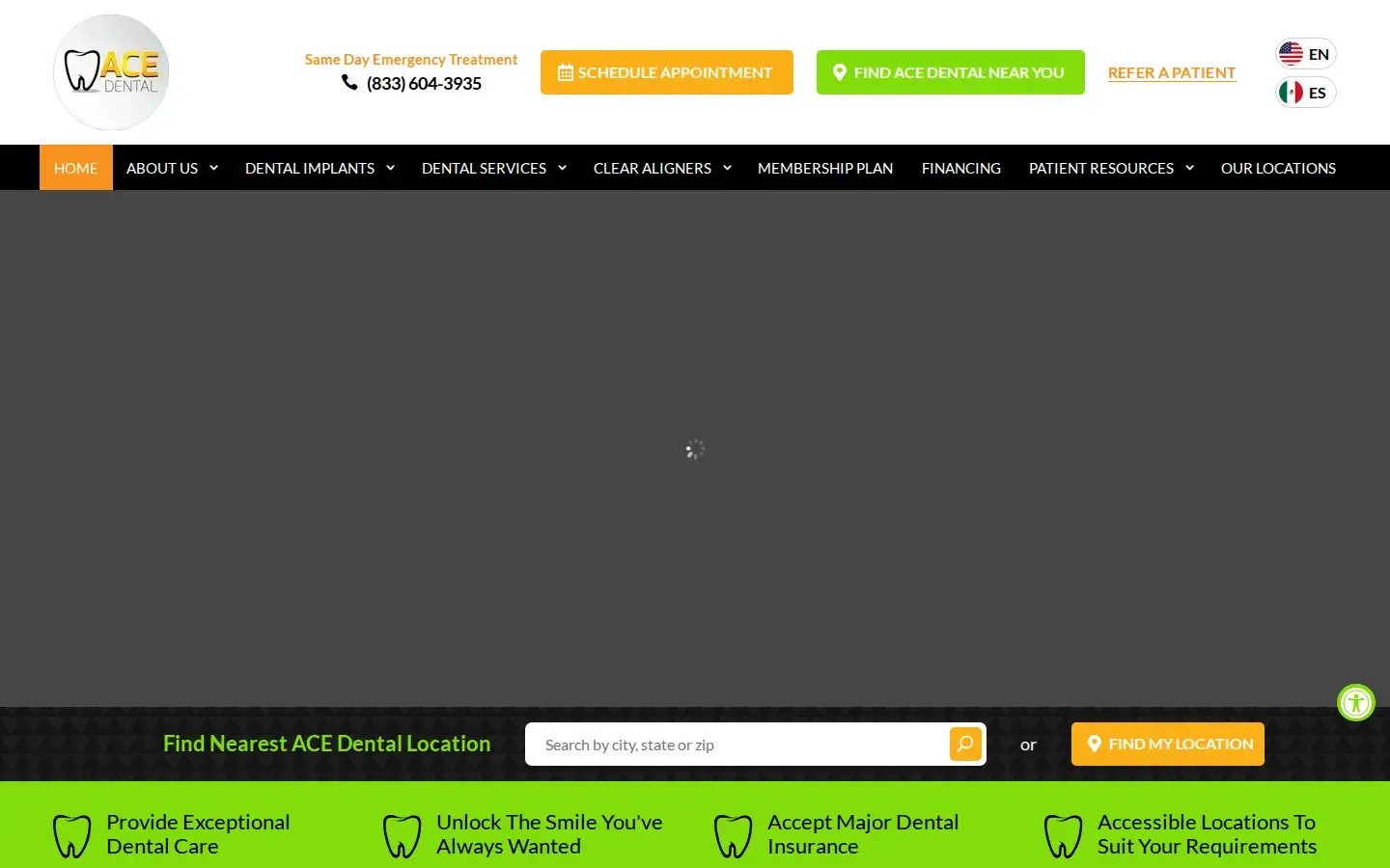 Homepage preview of Ace Dental of Texas – Killeen