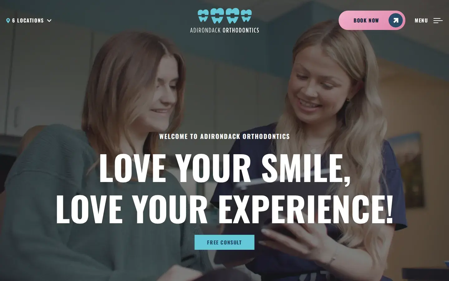 Homepage preview of Adirondack Orthodontics