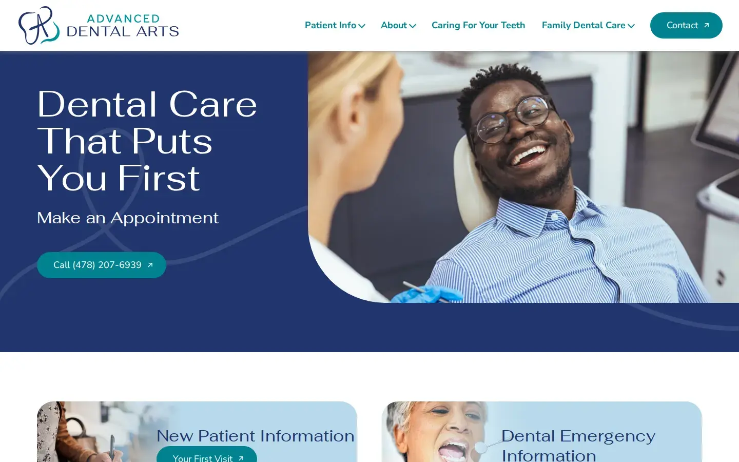 Homepage preview of Advanced Dental Arts, LLC