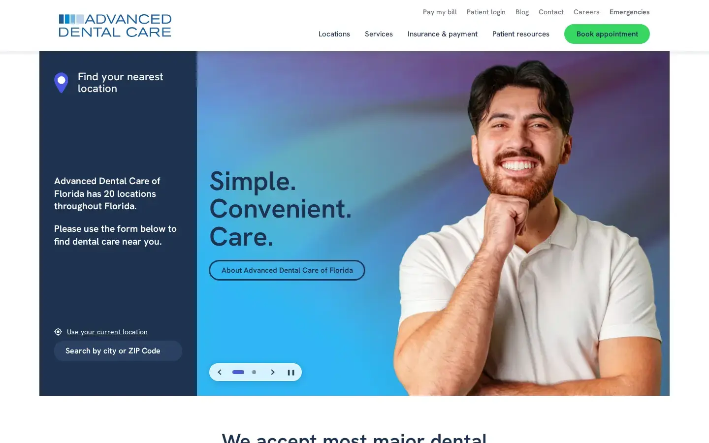 Homepage preview of Advanced Dental Care of Pembroke Pines