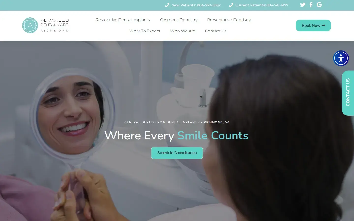 Homepage preview of Advanced Dental Care of Richmond
