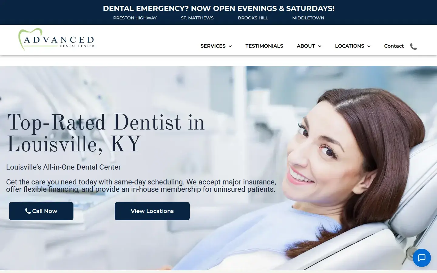 Homepage preview of Advanced Dental Center