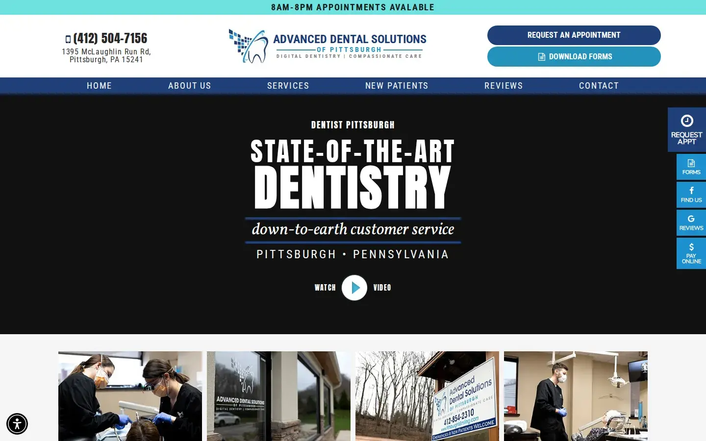 Homepage preview of Advanced Dental Solutions of Pittsburgh