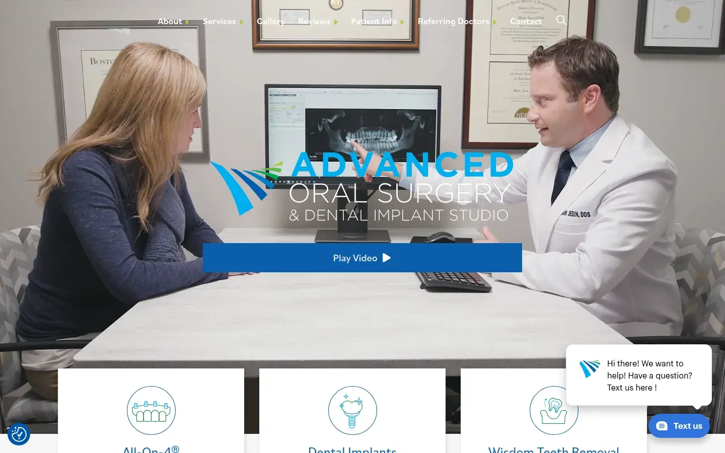 Homepage preview of Advanced Oral Surgery & Dental Implant Studio and Wisdom Teeth