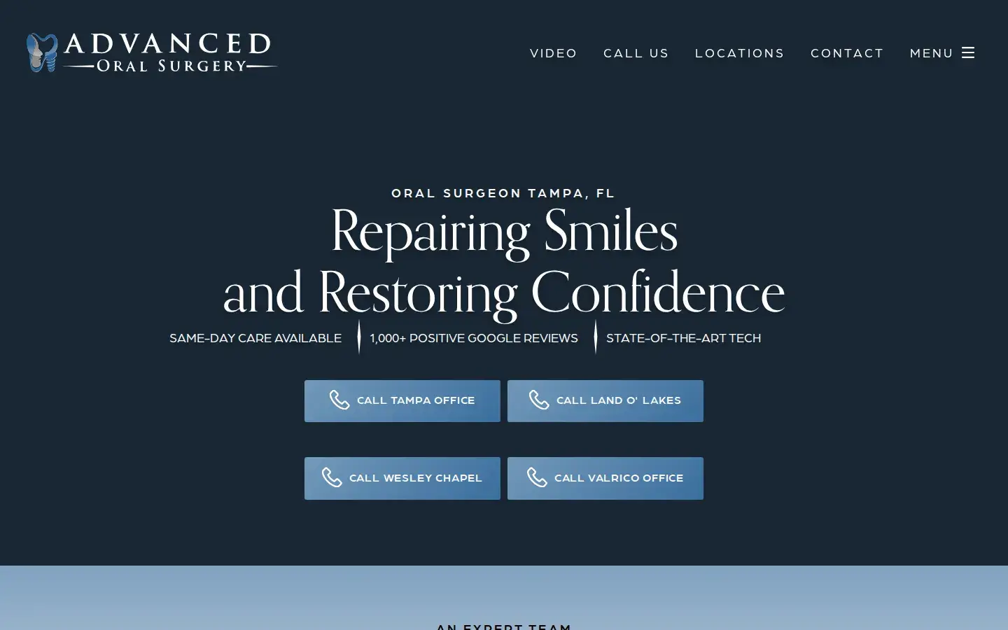 Homepage preview of Advanced Oral Surgery of Tampa