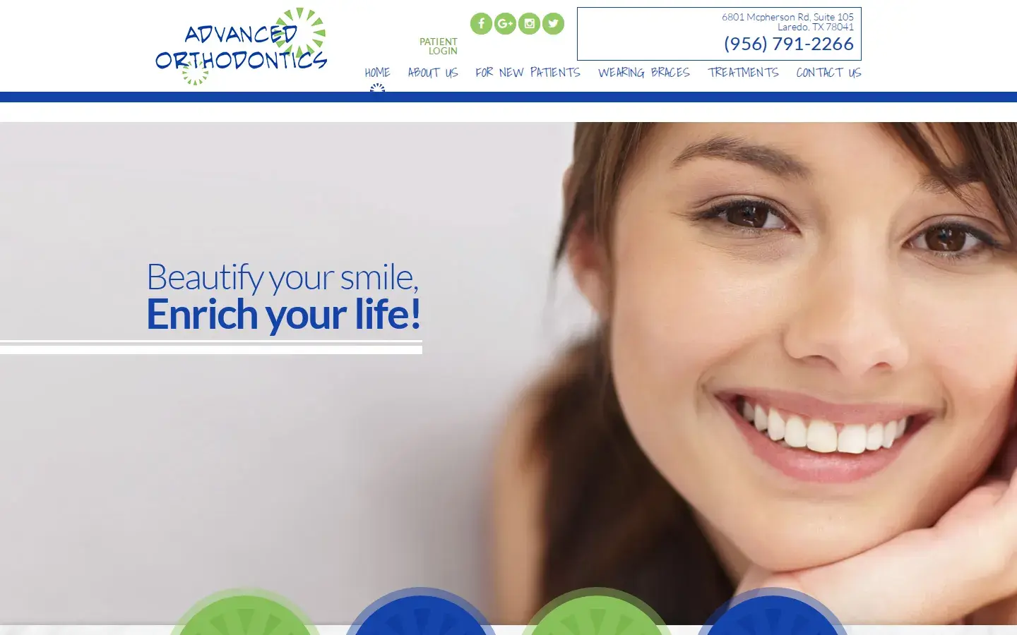 Homepage preview of Advanced Orthodontics and Oral Surgery of Laredo