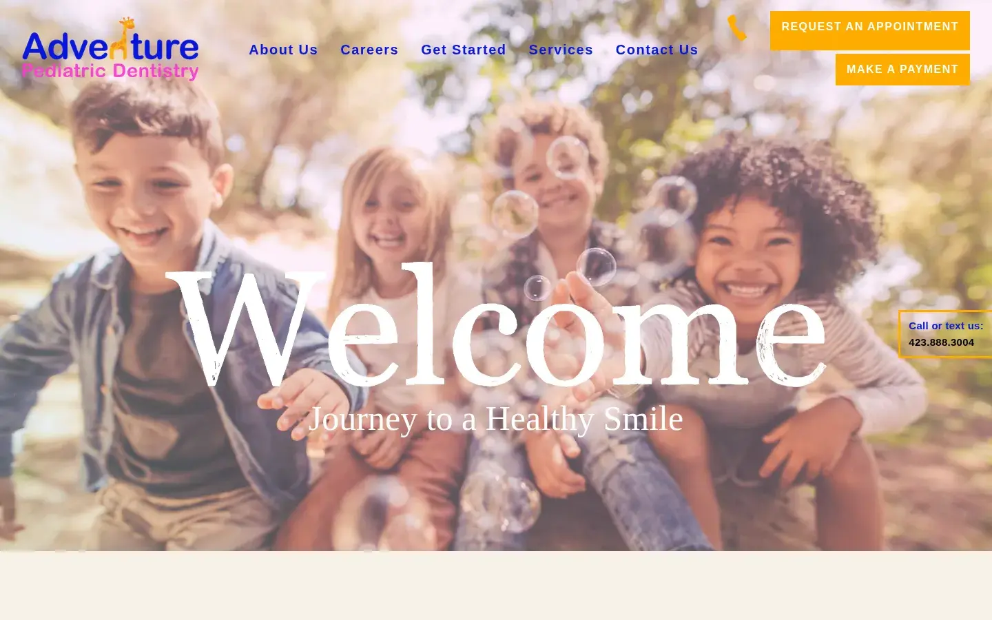 Homepage preview of Adventure Pediatric Dentistry