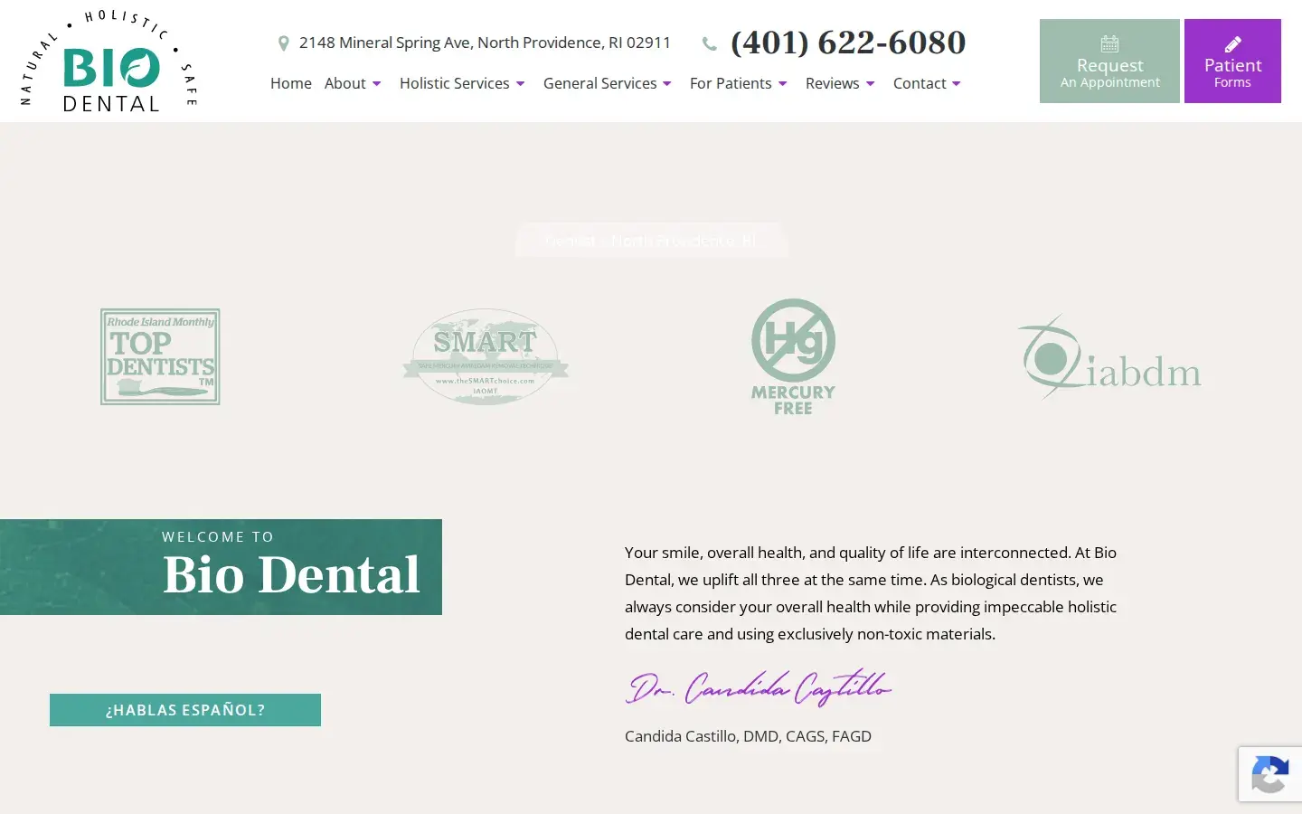 Homepage preview of Aesthetic Dental Studio of RI