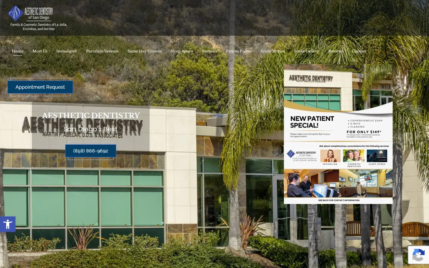 Homepage preview of Aesthetic Dentistry, Martin P. Abelar DDS
