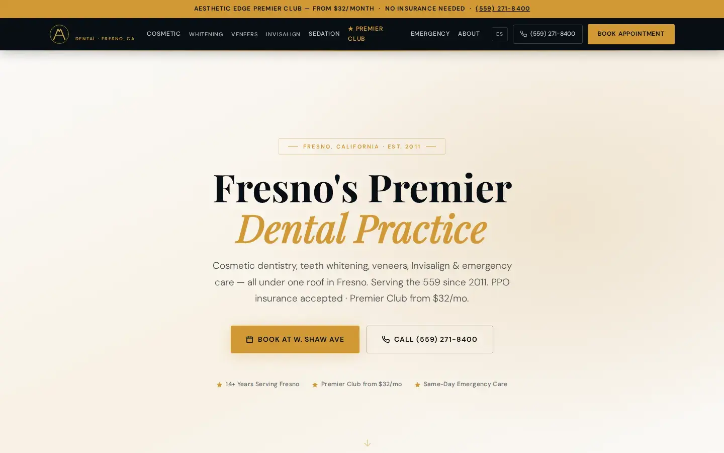 Homepage preview of Aesthetic Edge, The Dental Practice of Mankirat Gill DDS