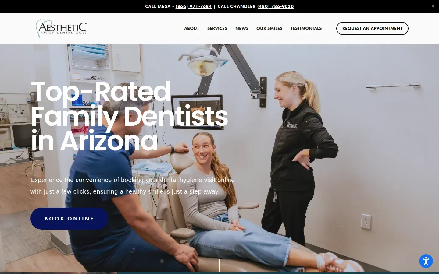 Homepage preview of Aesthetic Family Dental Care