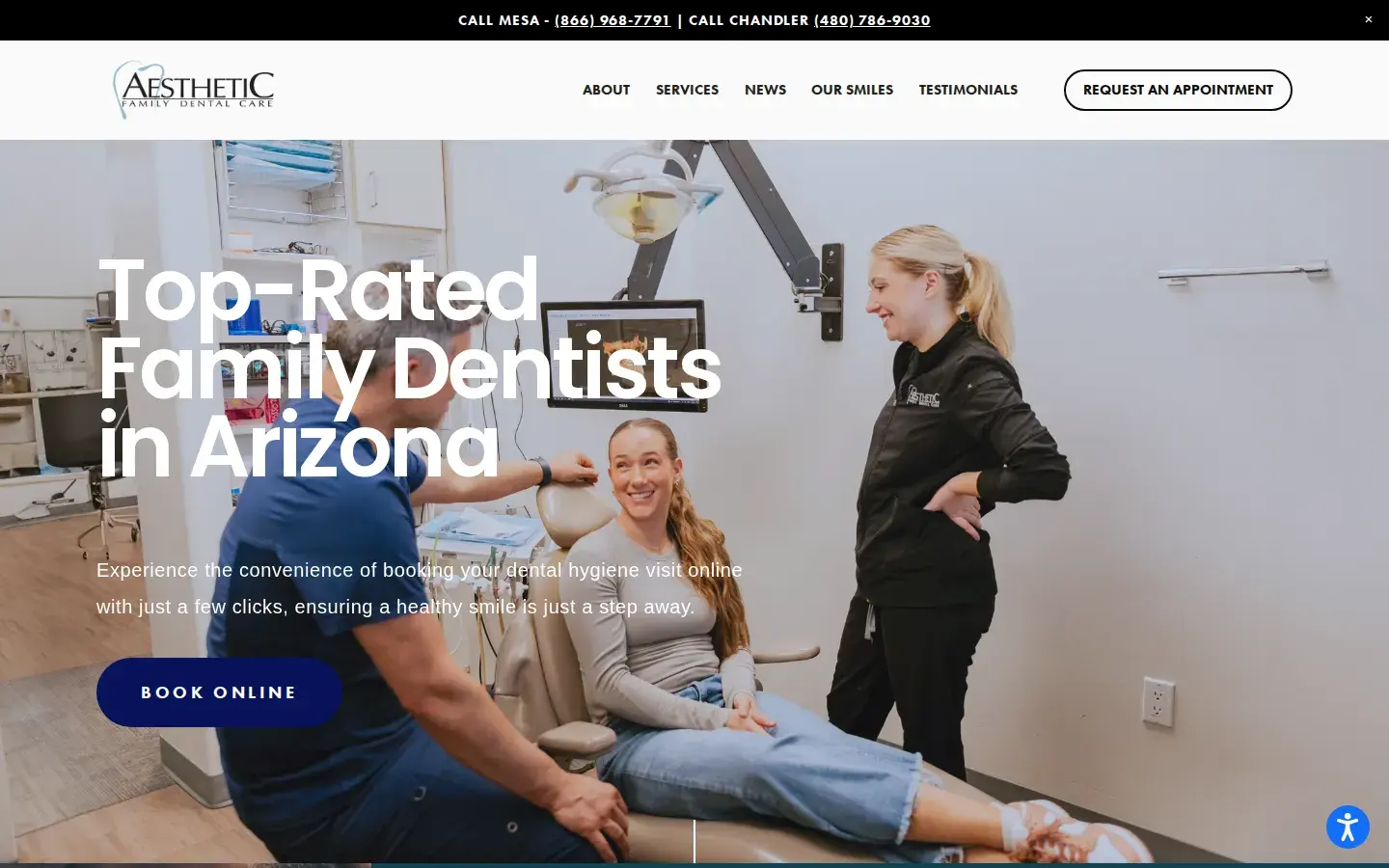 Homepage preview of Aesthetic Family Dental Care