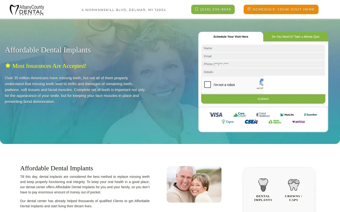 Homepage preview of Affordable Dental Implants