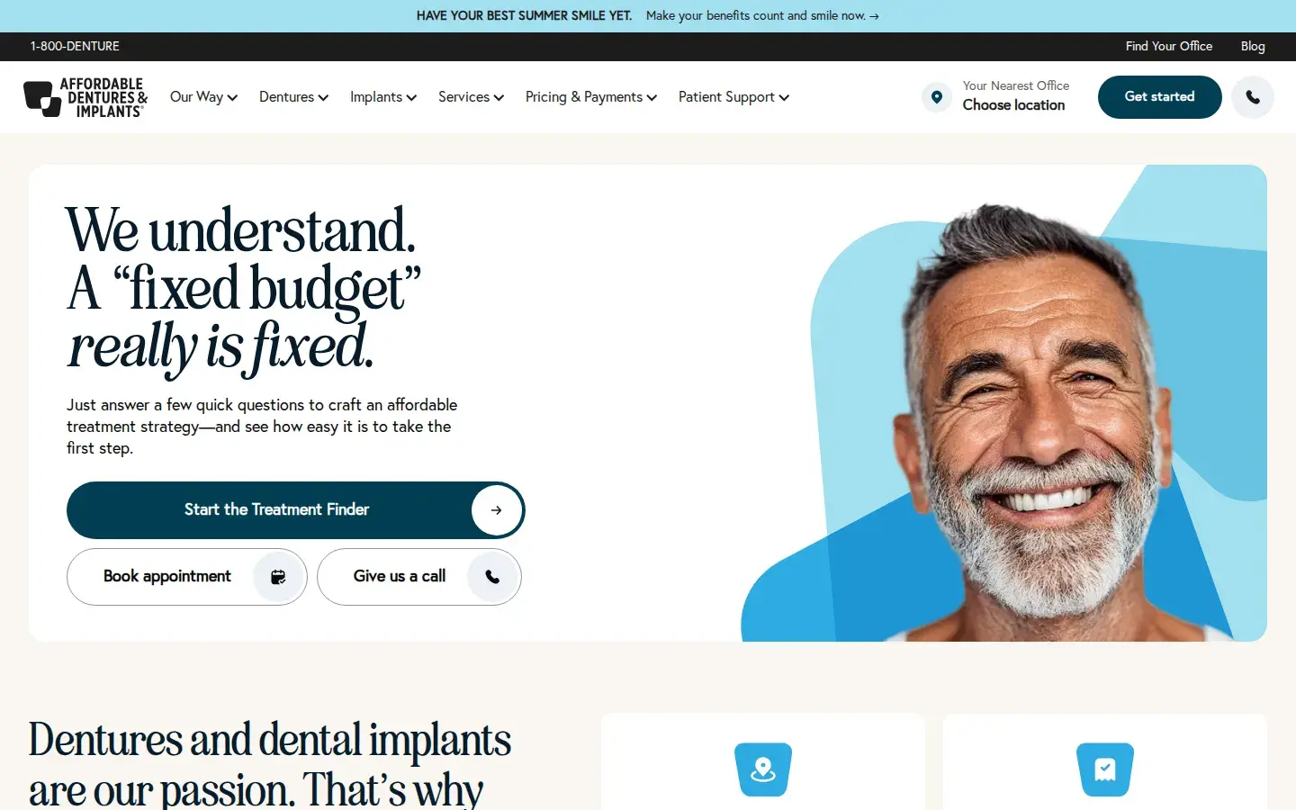 Homepage preview of Affordable Dentures & Implants