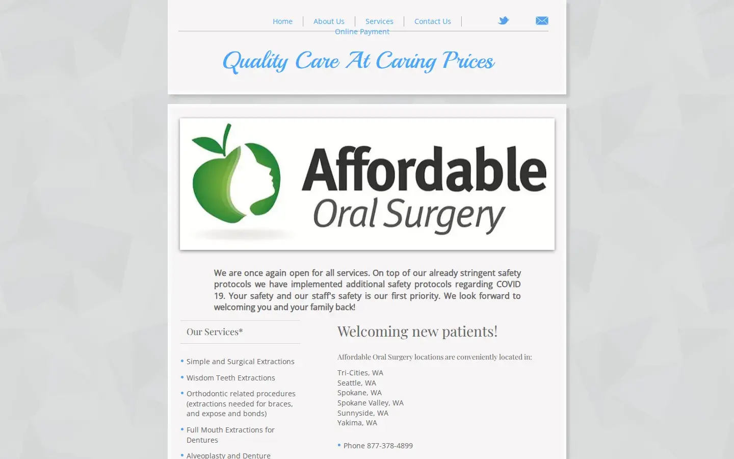 Homepage preview of Affordable Oral Surgery