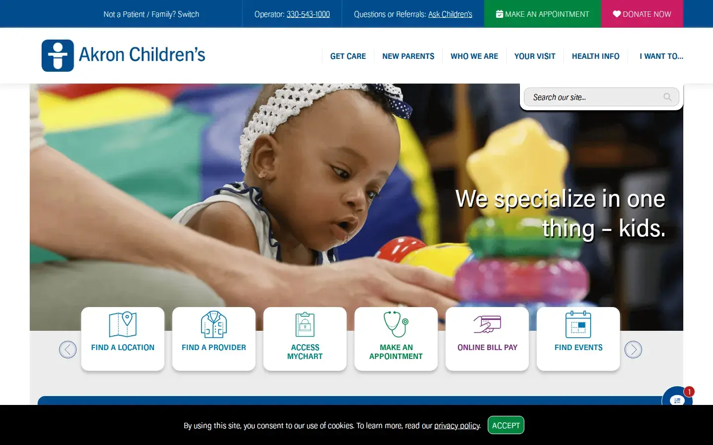 Homepage preview of Akron Children’s Hospital Celeste Myers Dental