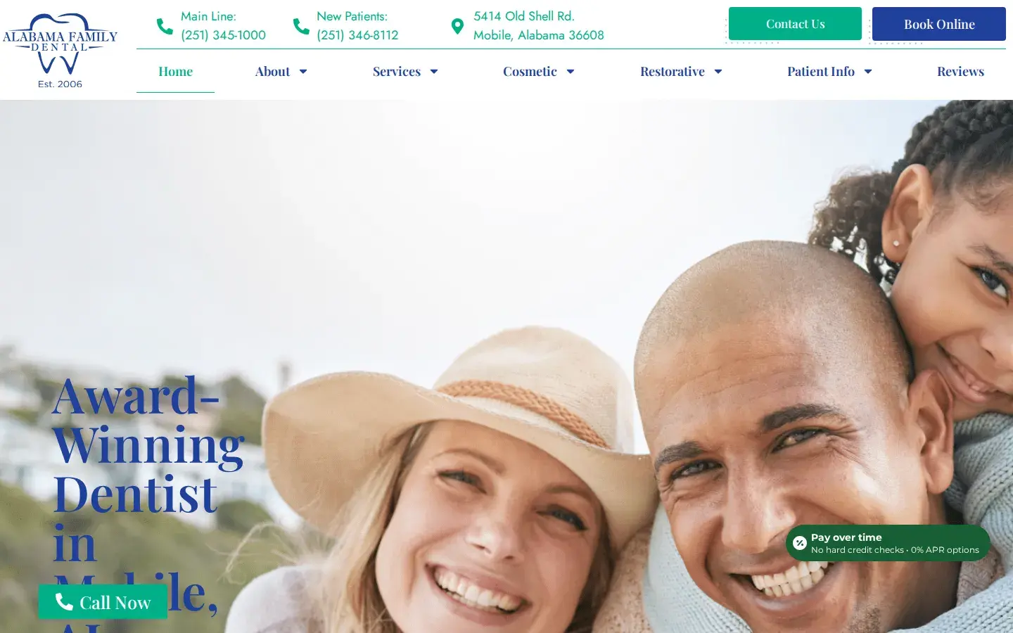 Homepage preview of Alabama Family Dental