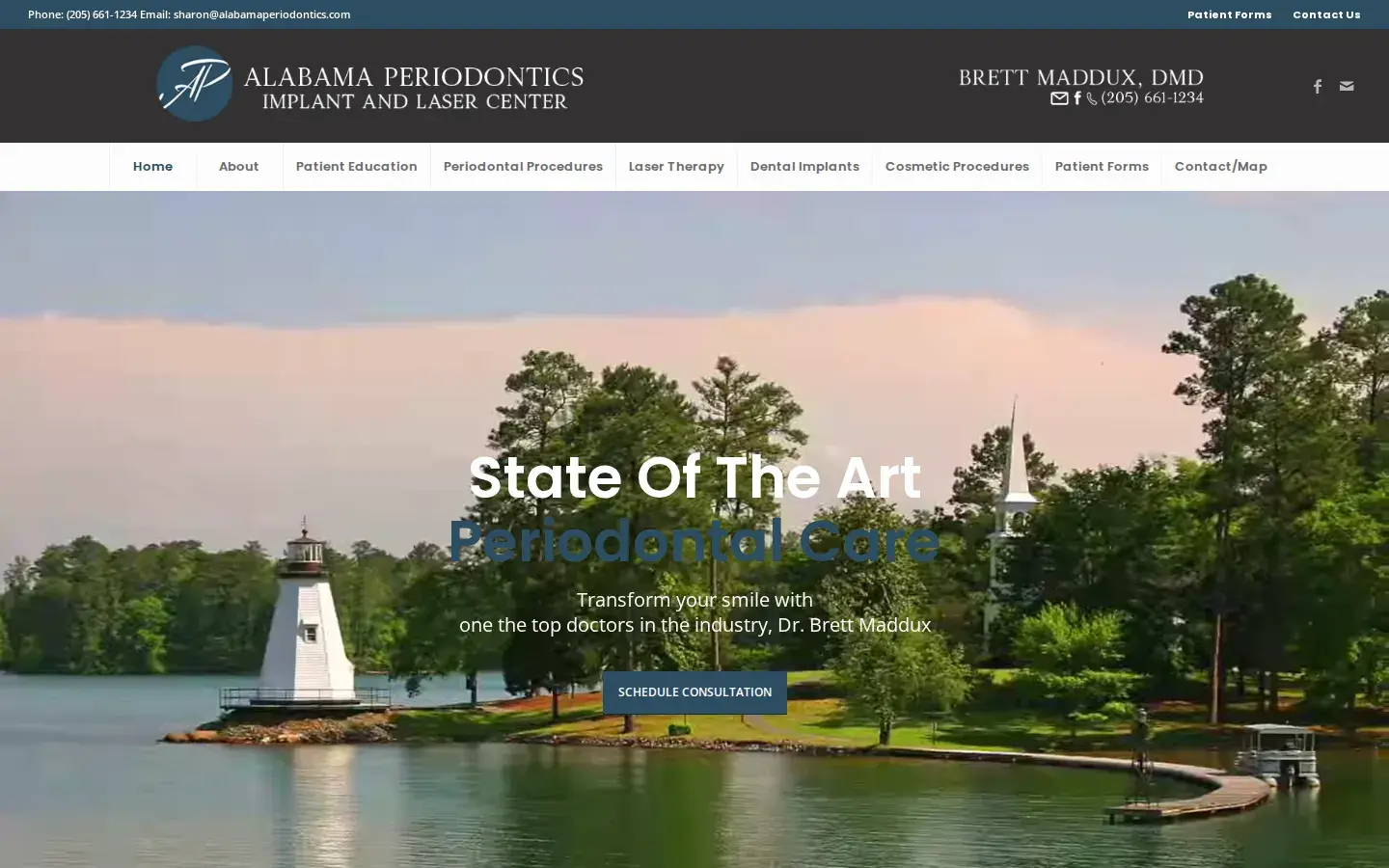Homepage preview of Alabama Periodontics: Brett Maddux DDS