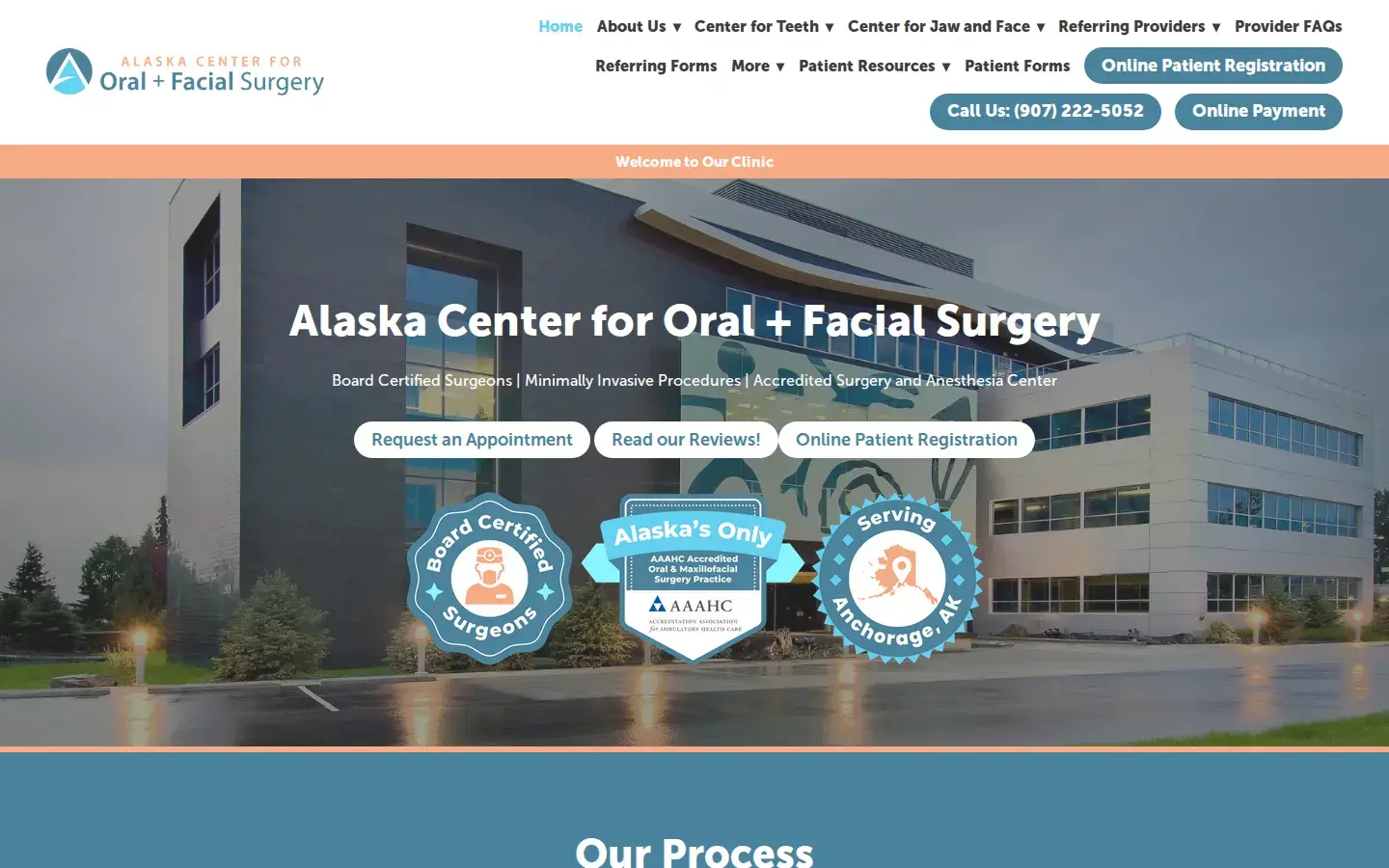 Homepage preview of Alaska Center for Oral & Facial Surgery – Dr. Eric Nordstrom