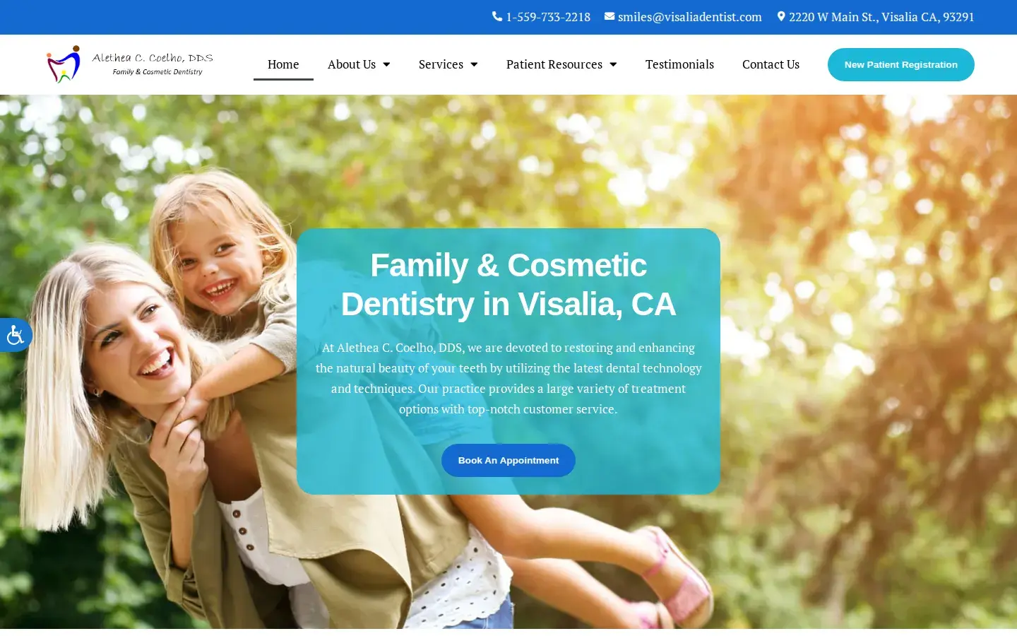 Homepage preview of Alethea C. Coelho, DDS