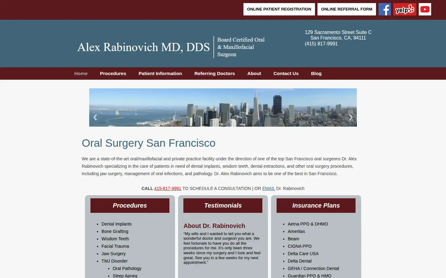 Homepage preview of Alex Rabinovich, DDS, MD