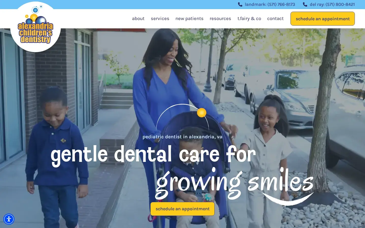 Homepage preview of Alexandria Children’s Dentistry