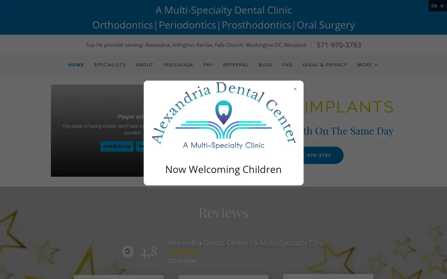 Homepage preview of Alexandria Dental Center