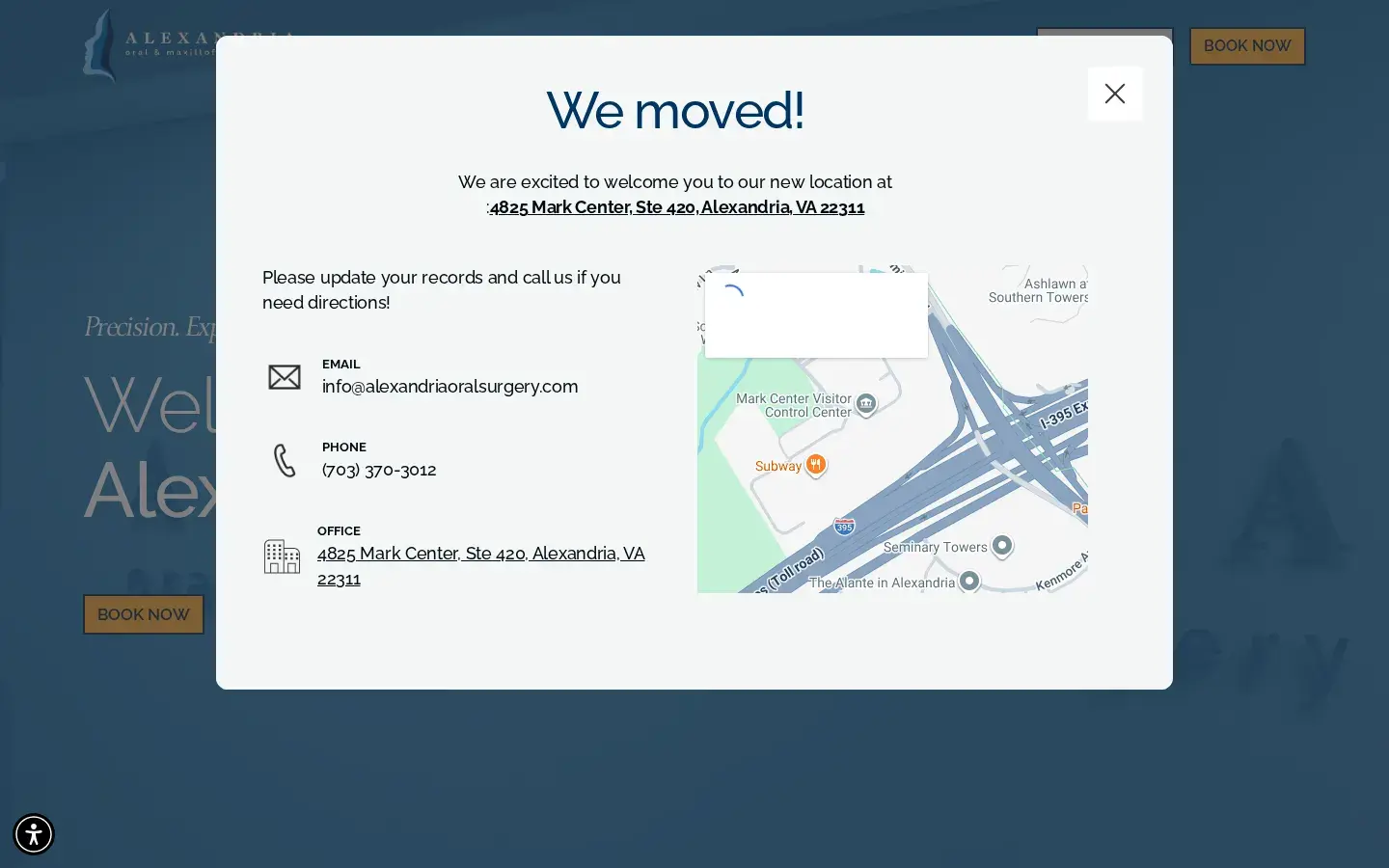 Homepage preview of Alexandria Oral Surgery, PC
