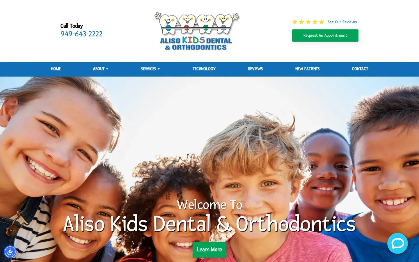 Homepage preview of Aliso Kids Dental & Orthodontics