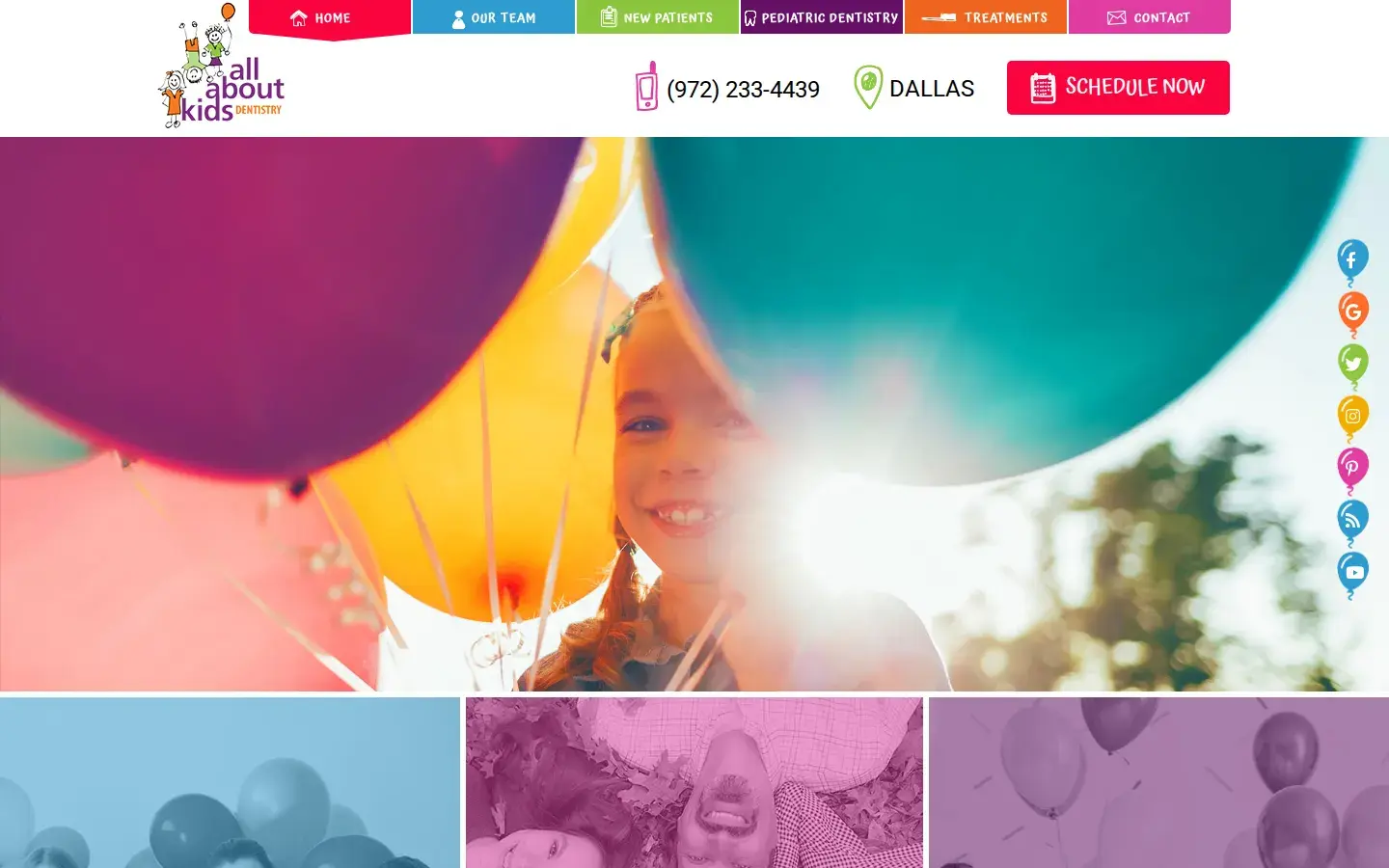 Homepage preview of All About Kids Dentistry