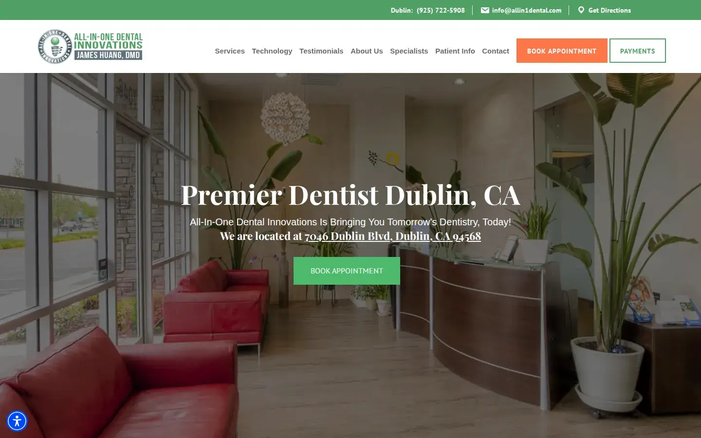 Homepage preview of All In One Dental Innovations