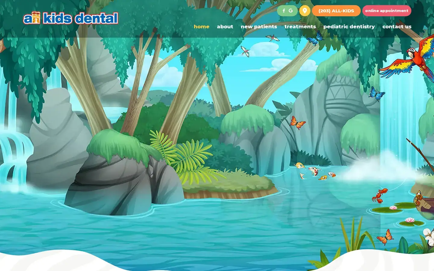 Homepage preview of All Kids Dental