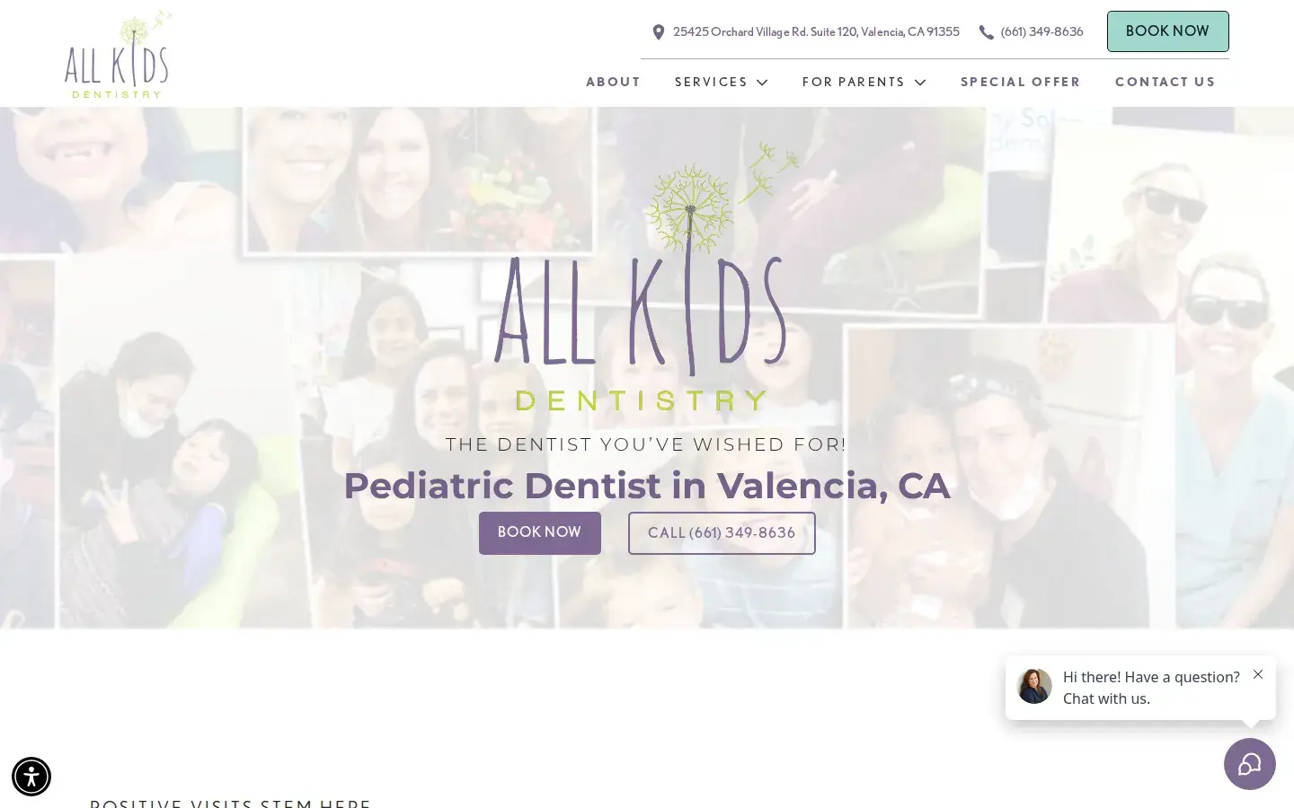 Homepage preview of All Kids Dentistry