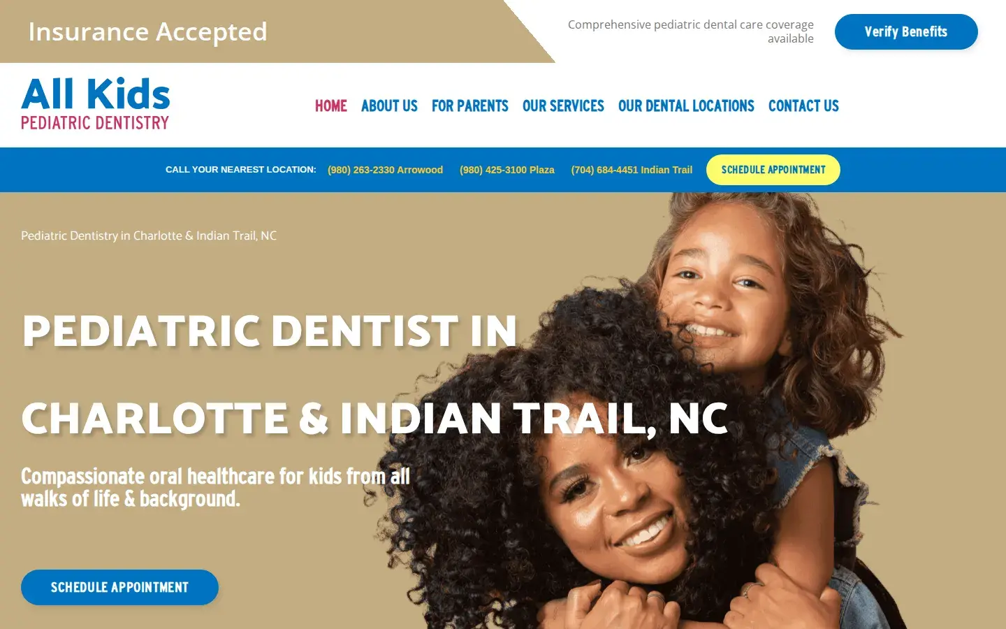 Homepage preview of All Kids Pediatric Dentistry