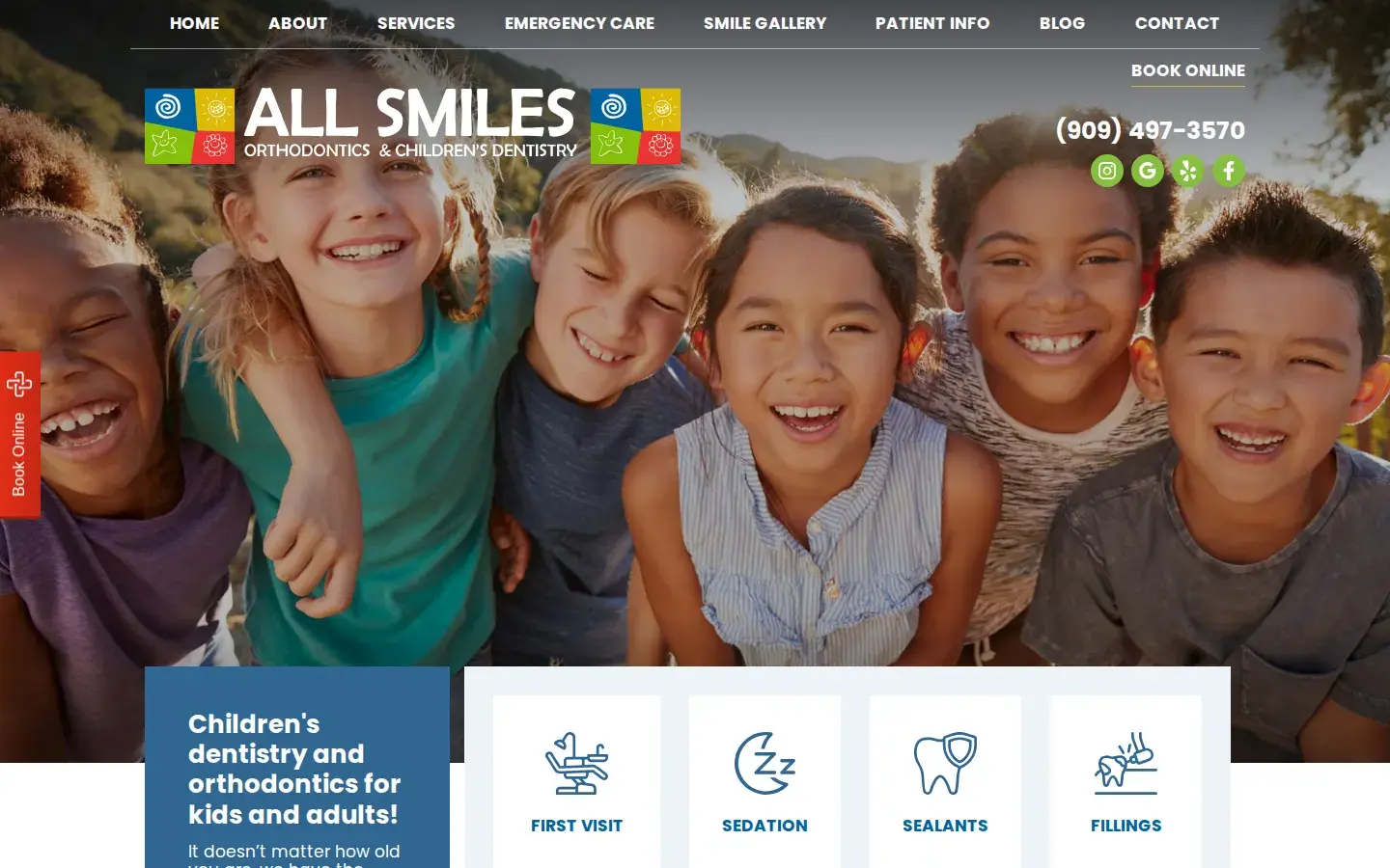 Homepage preview of All Smiles Orthodontics & Children’s Dentistry