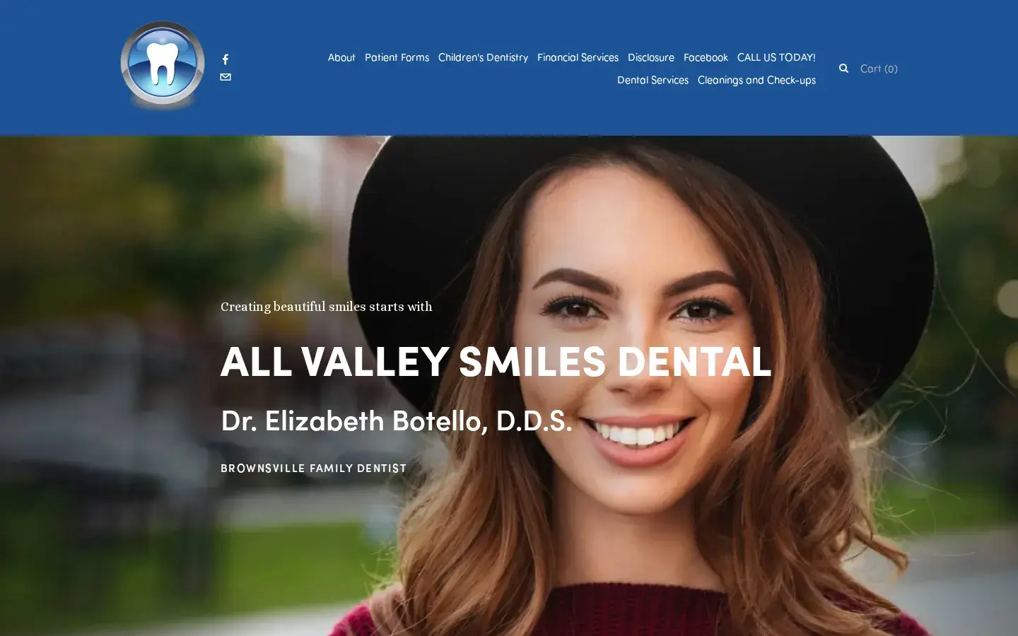 Homepage preview of All Valley Smiles