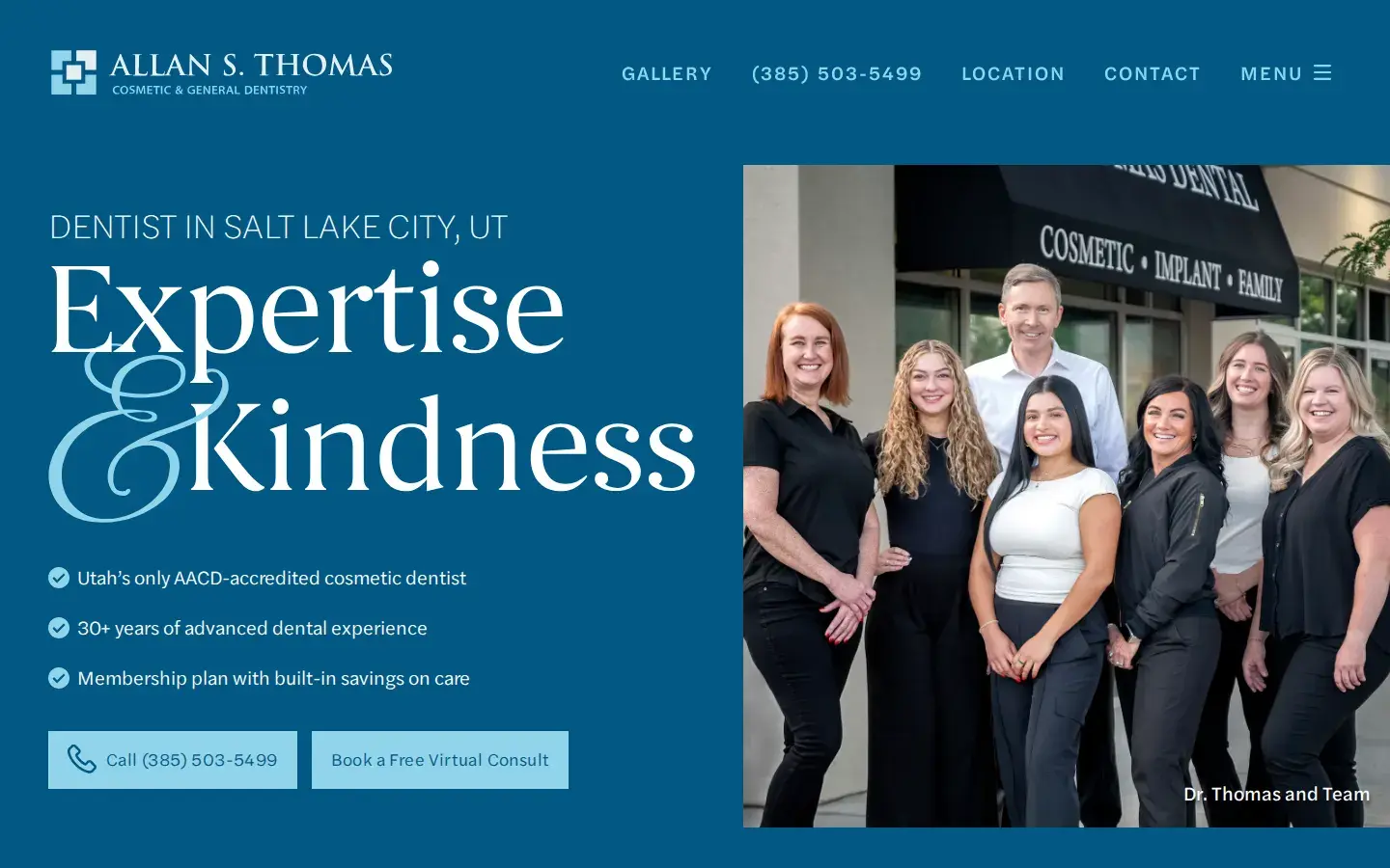 Homepage preview of Allan S. Thomas, DMD - Cosmetic and General Dentistry