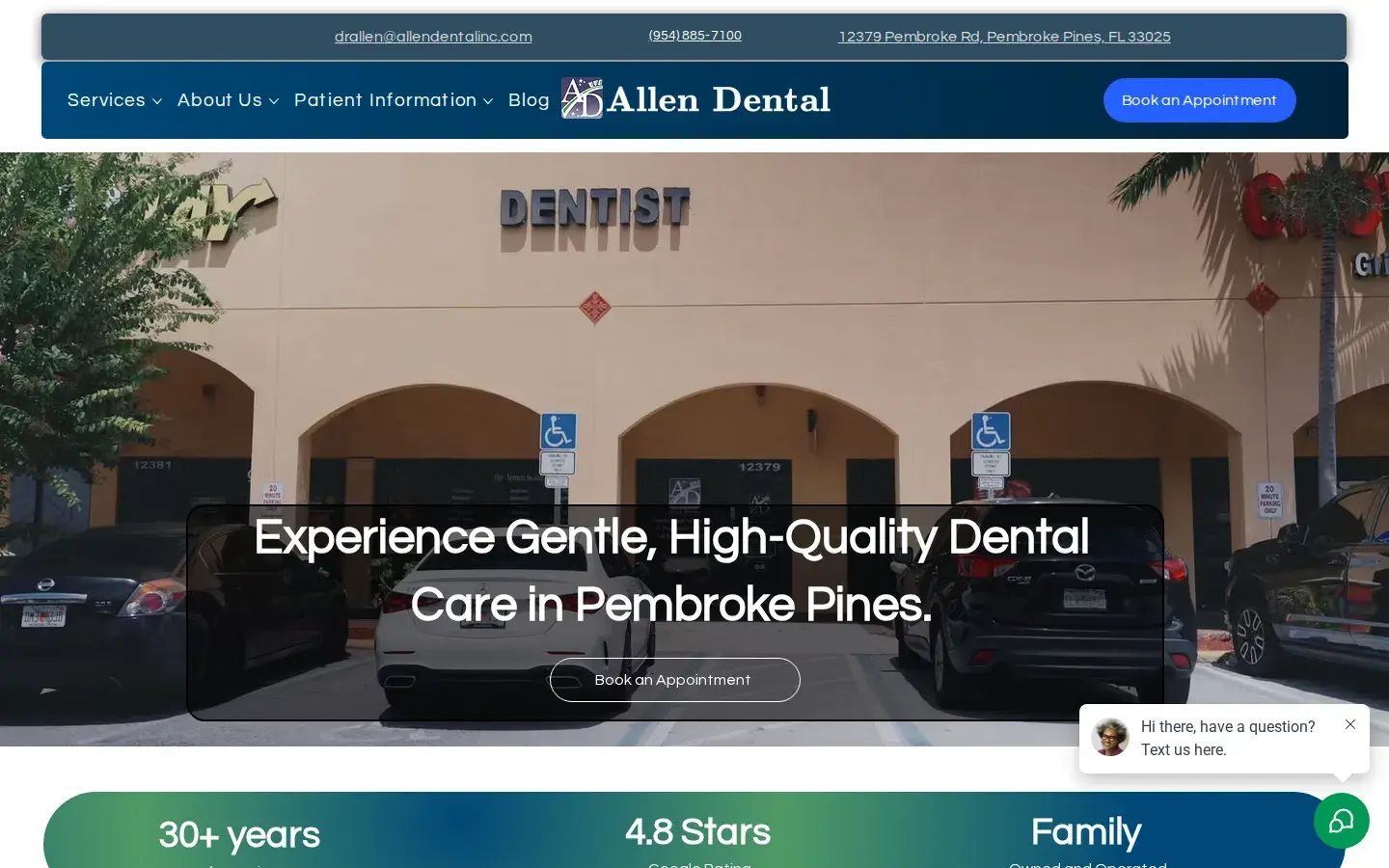 Homepage preview of Allen Dental Inc.