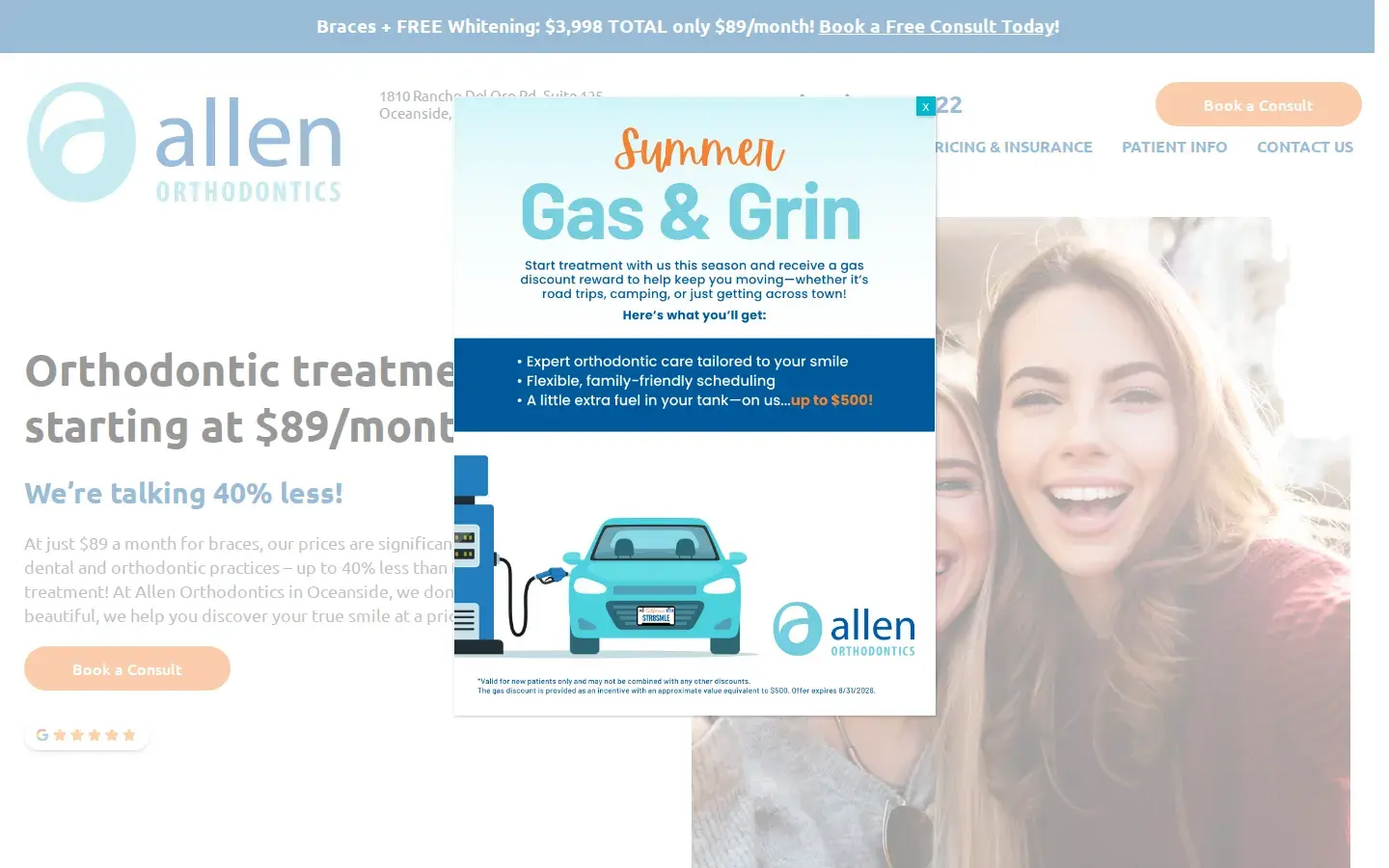 Homepage preview of Allen Orthodontics