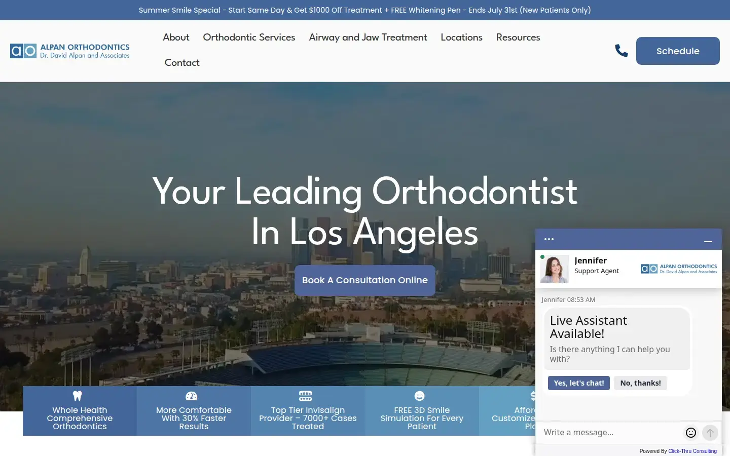 Homepage preview of Alpan Orthodontics