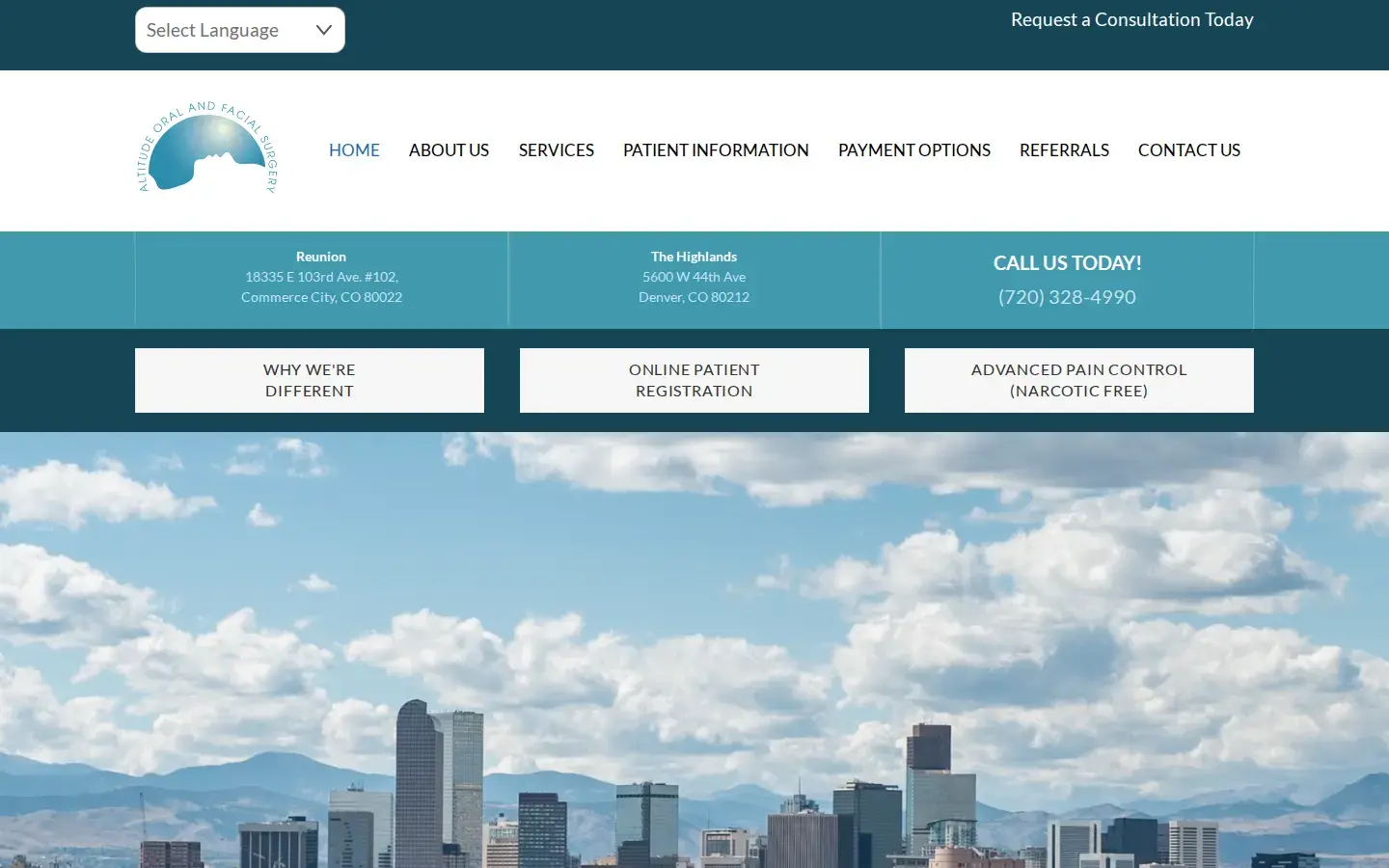 Homepage preview of Altitude Oral and Facial Surgery
